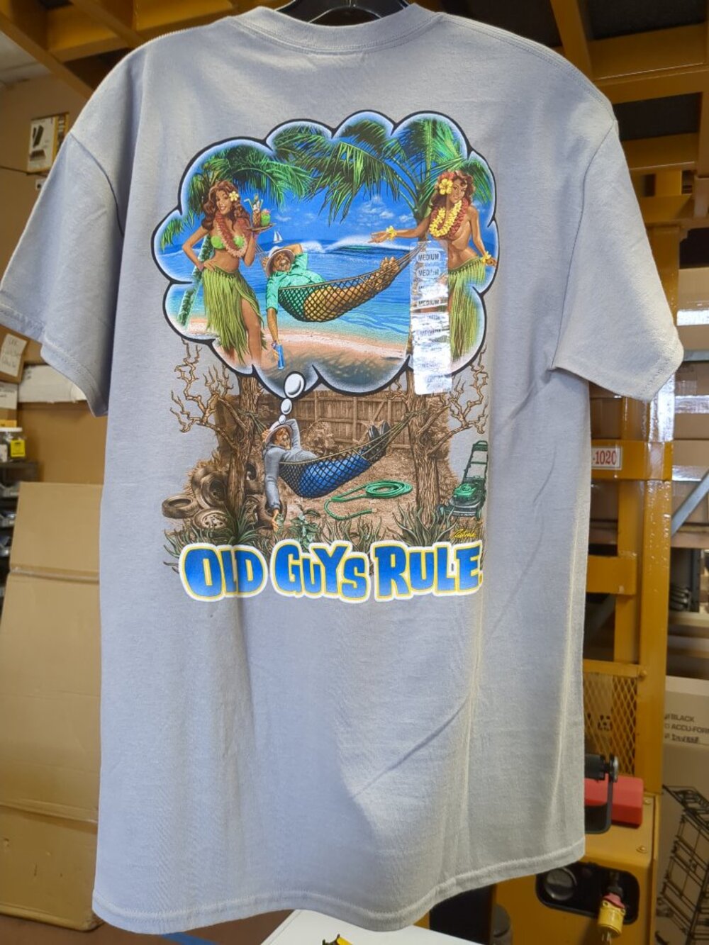 Vintage Old Guys Rule Short Sleeve Tee Shirt - Picture 3 of 9